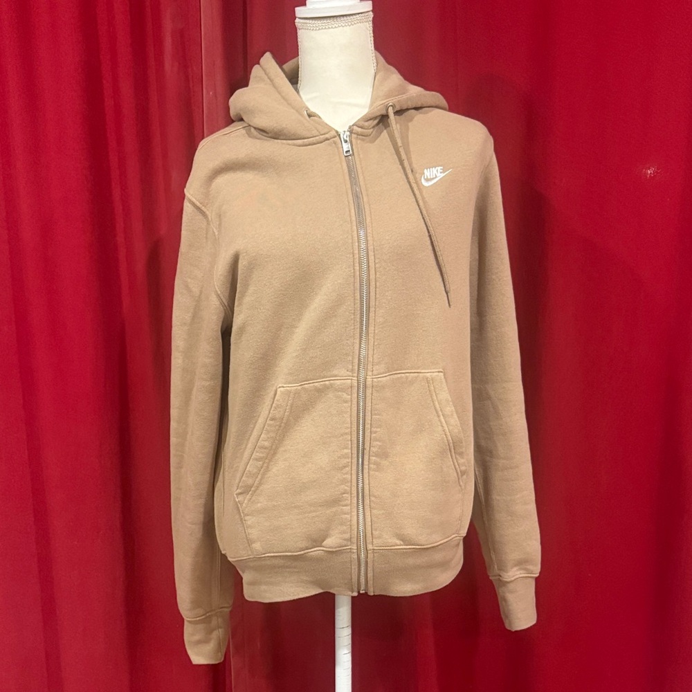 Nike Beige Full-Zip Hoodie